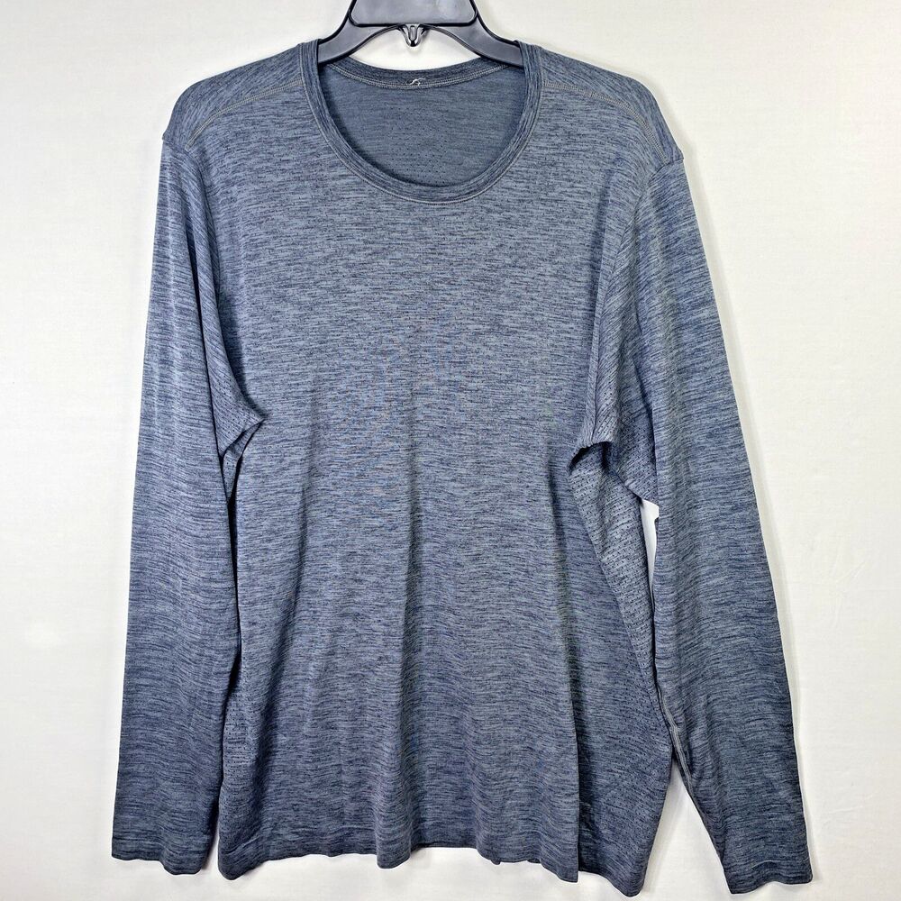 Lululemon Mens Size XL Shirt Gray Metal Vent Tech Long Sleeve Performance Tee